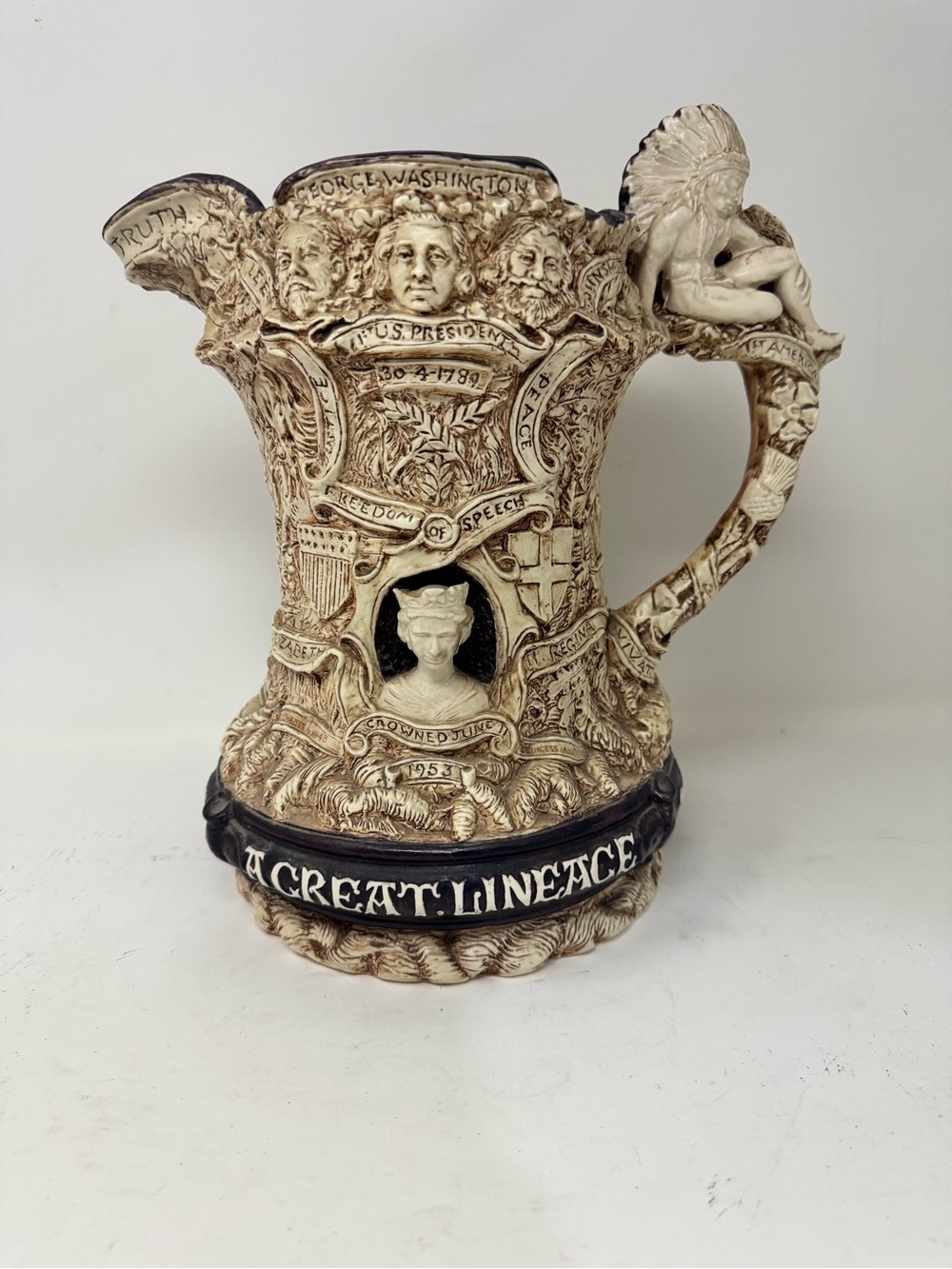 Queen Elizabeth 1953 A great Lineage Decorative Pitcher Vase - preowned
